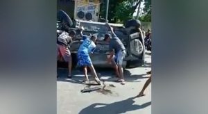 Motorista atropela motociclista, sofre tentativa de linchamento e fere com faca três pessoas