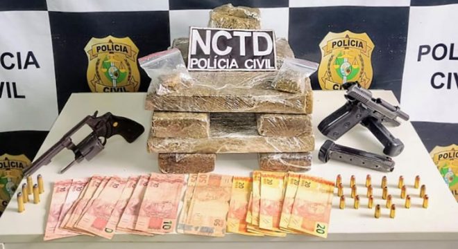 Foragido da justiça preso em Juazeiro com muita droga, armas e dinheiro