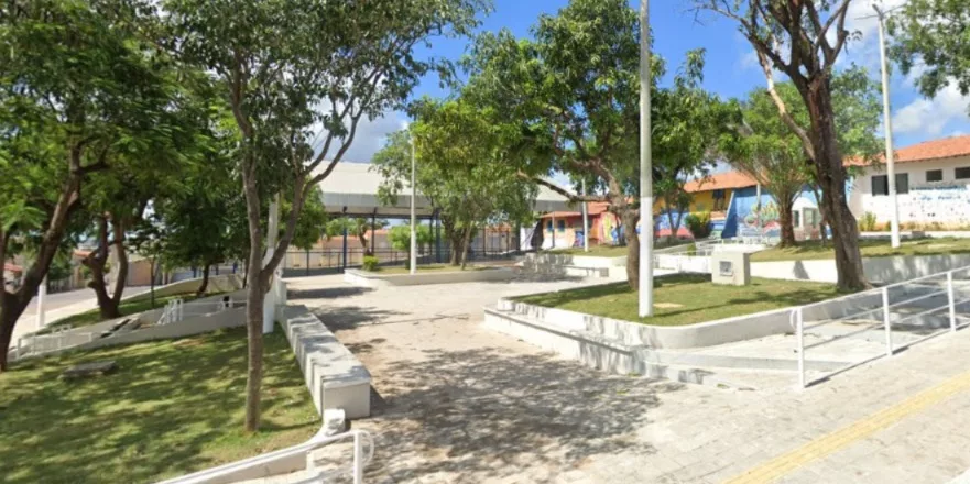 Praça do CC, no bairro João Cabral, em Juazeiro do Norte. Foto: Google Street View.