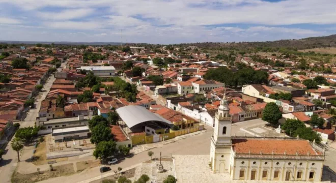 Imagem aerea de Santana do Cariri.