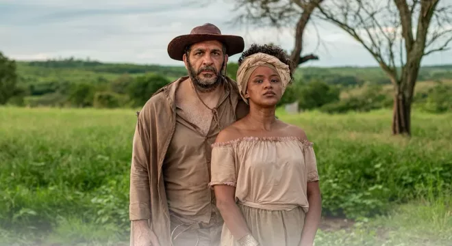 Curta-metragem Nazara, interpretada por Verônica Aguiar e o Barão de Aquiraz, personagem de João Dantas.