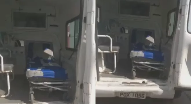 Ambulância em condições precárias em Juazeiro do Norte