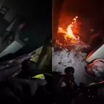 O incêndio começou por volta das 20h.