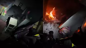 O incêndio começou por volta das 20h.