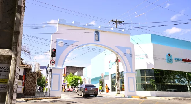 Arco dos Salesianos após restauração em Juazeiro do Norte.