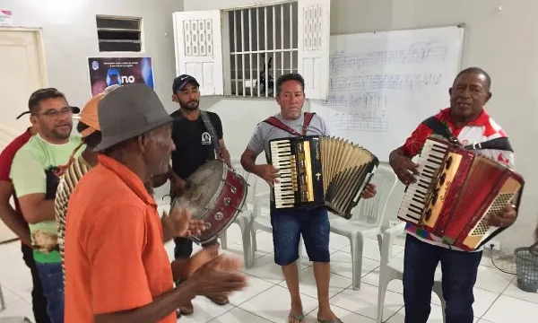 Encontro com os sanfoneiros do município de Salitre.