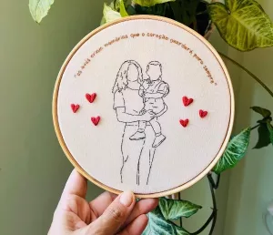 Oficina de Artesanato, Bordado sobre Foto.