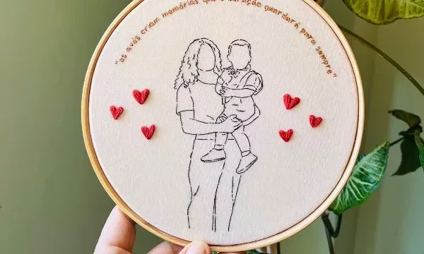 Oficina de Artesanato, Bordado sobre Foto.