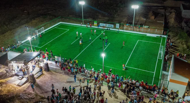Inauguração de três areninhas esportivas em várzea alegre.