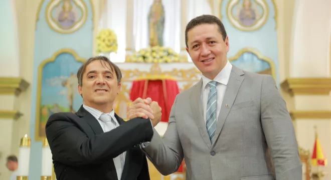 Glêdson Bezerra e Tarso Magno, prefeito e vice de Juazeiro do Norte. Foto: Reprodução.