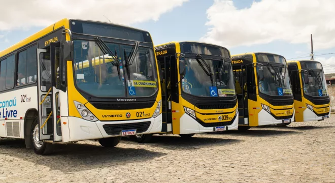 Frota de ônibus da Viametro em Juazeiro do Norte