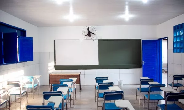 Sala de aula, de escola em Juazeiro do Norte.