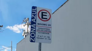 Placa de Zona Azul em Juazeiro do Norte