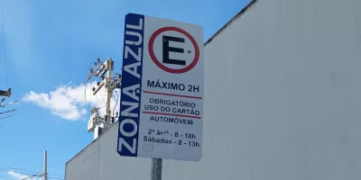 Placa de Zona Azul em Juazeiro do Norte