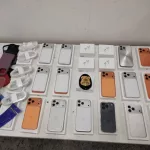 Eletrônicos apreendidos pela Polícia Federal em Fortaleza.