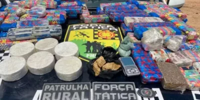 42kg de drogas foram apreendidos enterrados em tambor na zona rural de Sobral.
