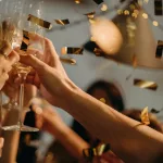 Brinde no Réveillon.