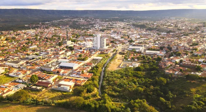 Visão aerea da cidade do Crato.