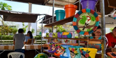 Feira de Economia Solidária na UFCA.