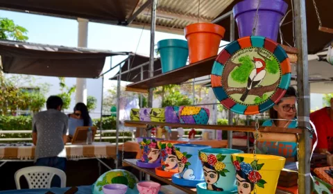 Feira de Economia Solidária na UFCA.