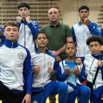 Atletas caririenses no no 35º Campeonato Brasileiro de Kung Fu, realizado no Ginásio da Universidade Católica de Brasília em Brasília (DF).