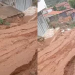 Buracos nas ruas do bairro Sertãozinho, no Crato