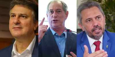 Camilo Santana, Ciro Gomes e Elmano de Freitas, respectivamente.