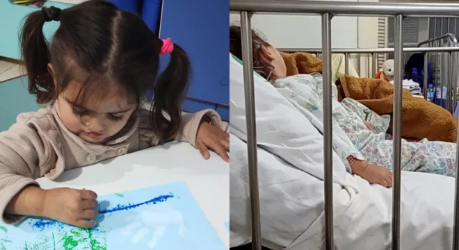 A família de Barbalha pede ajuda para custear estadia em Santa Catarina para realização da cirurgia de correção de palato de uma criança.