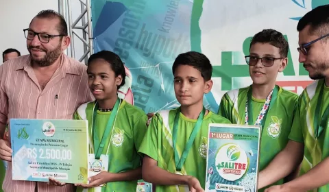 Estudantes de Salitre são premiados com Selo TCE Sutentável.