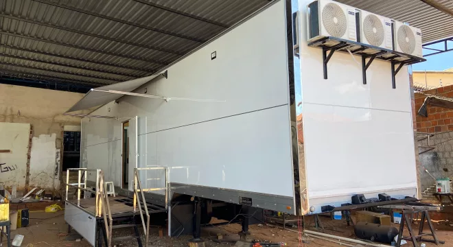 Carreta Conectados Pela Cura do Hospital São Vicente de Paulo, em Barbalha.