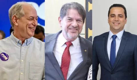 Ciro, Cid e o vereador Jullian de Ciélio, autor do projeto