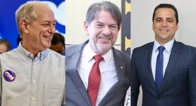 Ciro, Cid e o vereador Jullian de Ciélio, autor do projeto