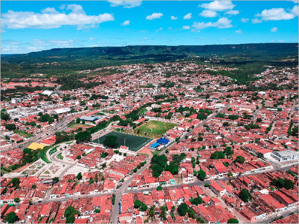 Visão aerea da cidade do Crato.