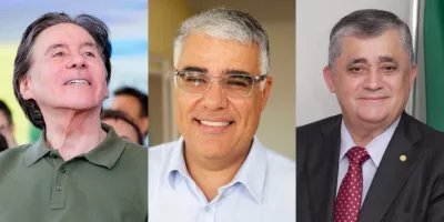 Eunício Oliveira, Eduardo Girão e José Guimarães | Fotos: Reprodução/ Facebook