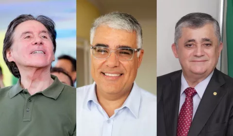 Eunício Oliveira, Eduardo Girão e José Guimarães | Fotos: Reprodução/ Facebook