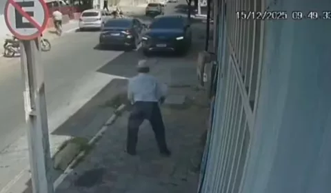 Um empresário foi alvo de tentativa de assalto no Iguatu e quase atropela idoso durante fuga