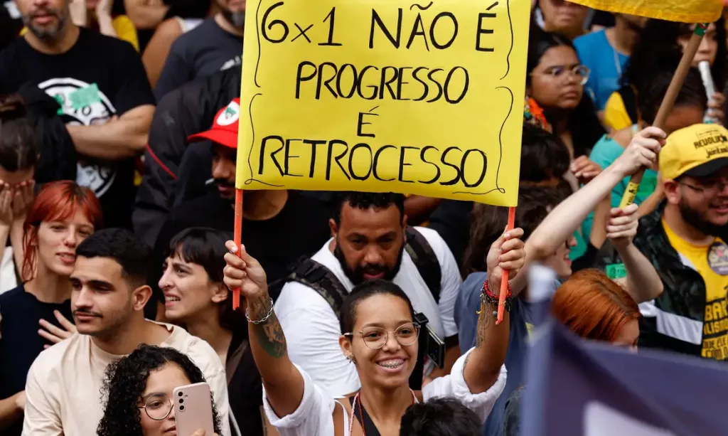 manifestação contra a escala 6x1