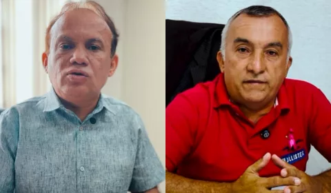 Marcone Tavares, prefeito de Aurora, e o presidente da Câmara, Osasco Gonçalves