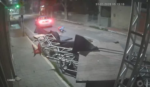 o condutor chegou a parar o veículo, mas em seguida fugiu do local sem prestar socorro