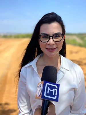 Catiane Landim, titular da Saúde, em Barbalha.