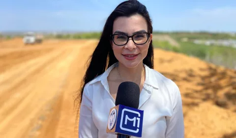 Catiane Landim, titular da Saúde, em Barbalha.