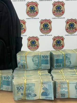 Montante de R$ 500 mil apreendido pela PF em Juazeiro do Norte.