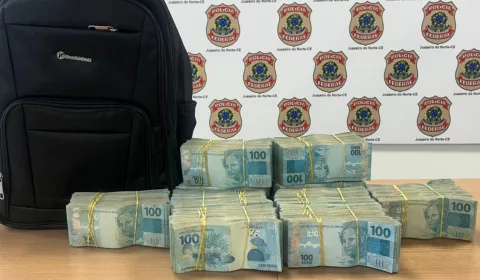 Montante de R$ 500 mil apreendido pela PF em Juazeiro do Norte.