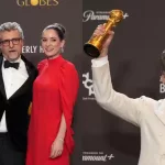 Kleber Mendonça e Wagner Moura no Globo de Ouro 2026.
