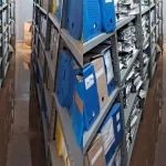 Sala da Divisão de Arquivos da Universidade Federal do Cariri (UFCA), no campus Juazeiro do Norte, alagada.