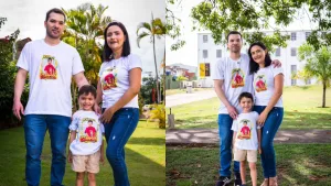 Família de Gabriel Alexandre, criança diagnósticada com Distrofia Muscular de Duchenne.