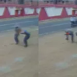 Imagens mostram as vítimas caminhando a pé quando são surpreendidas por dois suspeitos em uma motocicleta em Sobral.