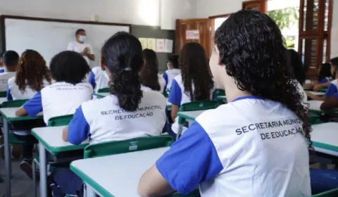 Alunos da rede de ensino municipal do Crato.