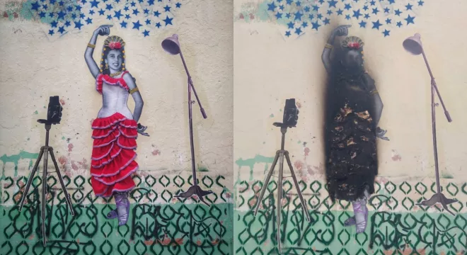 mural em homenagem a telma saraiva