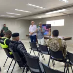 Secretario de Segurança Pública do Crato durante coletiva de imprensa.